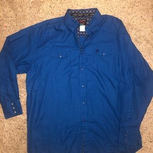 Men’s wrangler George straight button down shirt
